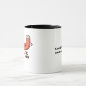 Kawaii Magnet Stuck On You Cute Playful Style  Tasse (Zentrum)