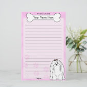 Kawaii Maltese Stationery Briefpapier (Stehend Vorderseite)