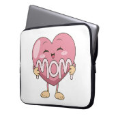 Kawaii-Mama-Herz-Umarmer-Design Laptopschutzhülle (Vorderseite Links)