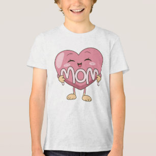 Kawaii-Mama-Herz-Umarmer-Design Tri-Blend Shirt