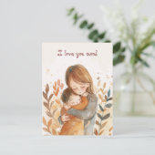 Kawaii Mama und Tochter Postkarte (Stehend Vorderseite)