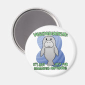 Kawaii Manatee Magnet (Vorderseite/Rückseite)