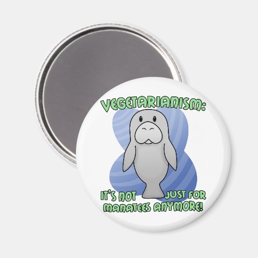 Kawaii Manatee Magnet (Vorderseite/Rückseite)