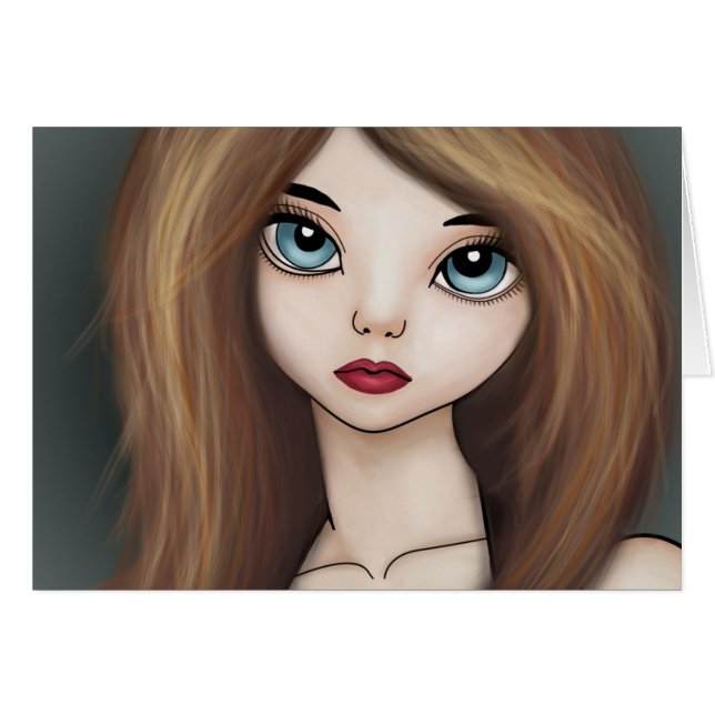 Kawaii Manga Anime-Mädchen-Puppen-Malerei (Vorderseite (Horizontal))