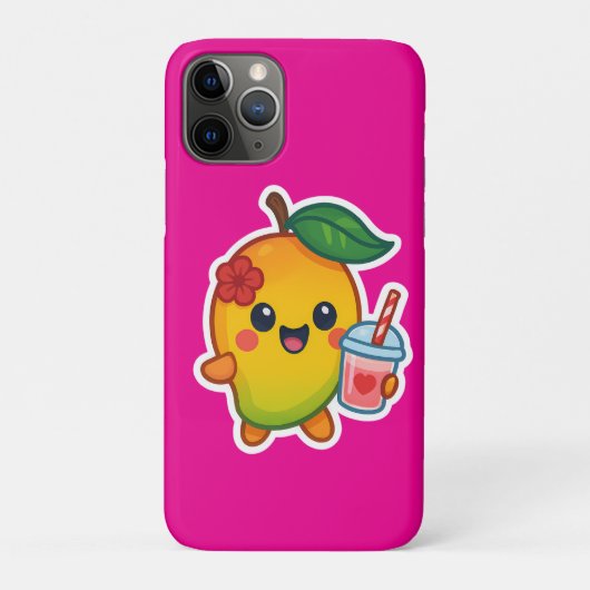 Kawaii Mango - Sweetheart Frucht mit Herz Smoothi Case-Mate iPhone Hülle (Rückseite)