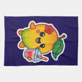 Kawaii Mango - Sweetheart Frucht mit Herz Smoothi Geschirrtuch (Horizontal)