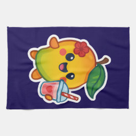 Kawaii Mango - Sweetheart Frucht mit Herz Smoothi Geschirrtuch