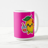 Kawaii Mango - Sweetheart Frucht mit Herz Smoothi Kaffeetasse (VorderseiteRechts)