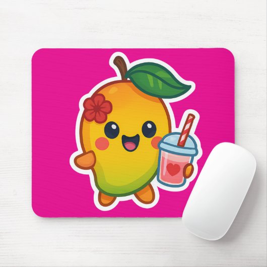 Kawaii Mango - Sweetheart Frucht mit Herz Smoothi Mousepad (Mit Mouse)