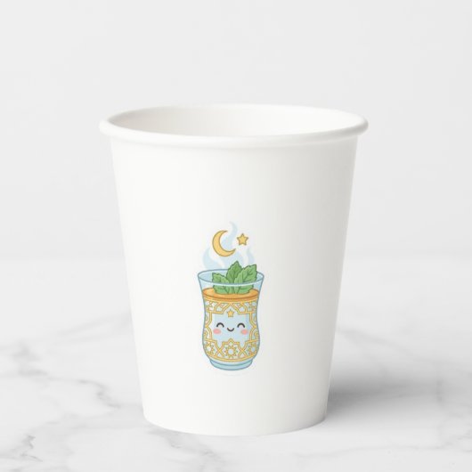 Kawaii Marokkanisches Minztee Glas. Pappbecher (Vorderseite)