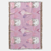 Kawaii Marshmallow & Ice Cream Muster Decke (Vorderseite Vertikal)