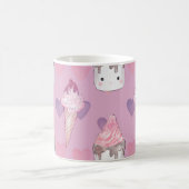 Kawaii Marshmallow & Ice Cream Muster Kaffeetasse (Mittel)
