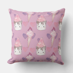 Kawaii Marshmallow & Ice Cream Muster Kissen