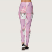 Kawaii Marshmallow & Ice Cream Muster Leggings (Rückseite)