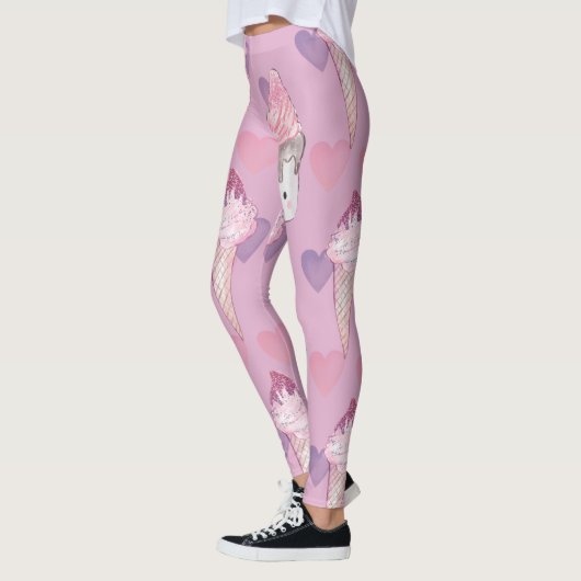 Kawaii Marshmallow & Ice Cream Muster Leggings (Links)