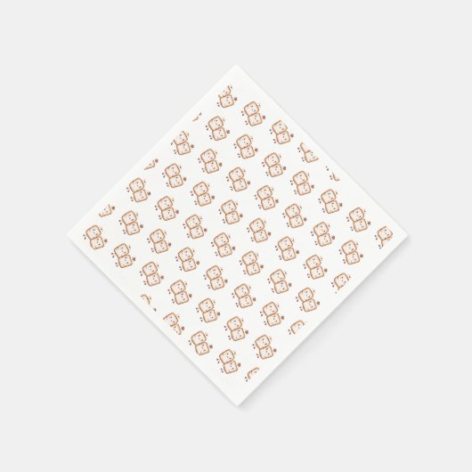 Kawaii Marshmallow Smores Serviette (Ecke)