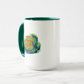 Kawaii Matcha-Creme-Pfannkuchen Ozeanwellen-Kunst Tasse (Vorderseite Links)