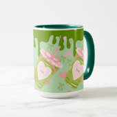 Kawaii Matcha Eiskaffee Ästhetik - Love Tea Tasse (VorderseiteRechts)