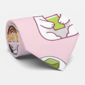 Kawaii-Matcha-Katzen-Nahtloses Muster Krawatte (Gerollt)