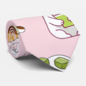 Kawaii-Matcha-Katzen-Nahtloses Muster Krawatte (Gerollt)