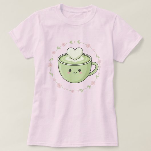 Kawaii Matcha Liebe T-Shirt (Design vorne)