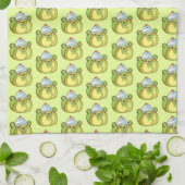 Kawaii Matcha Swiss Roll Bear Cake Geschirrtuch (Gefaltet)
