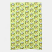 Kawaii Matcha Swiss Roll Bear Cake Geschirrtuch (Vertikal)