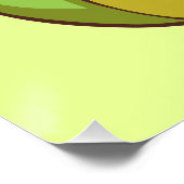 Kawaii Matcha Swiss Roll Bear Cake Poster (Ecke)