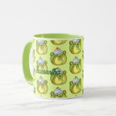 Kawaii Matcha Swiss Roll Bear Cake Tasse (Vorderseite Links)