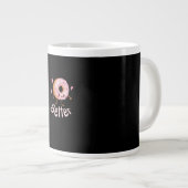 Kawaii Matching Couple Coffee And Donut Better Tog Jumbo-Tasse (Vorderseite Rechts)