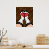 Kawaii Matching Socks Herz Poster (Küche)