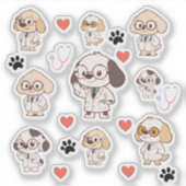 Kawaii Medical Dog Stickers Aufkleber (Vorderseite)