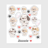 Kawaii Medical Dog Stickers Aufkleber (Blatt)