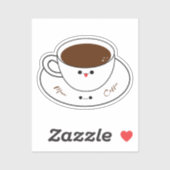 Kawaii Meow Kaffee Vinyl Sticker (Blatt)