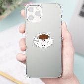 Kawaii Meow Kaffee Vinyl Sticker (Telefon)