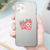 Kawaii Meow Tea Vinyl Sticker (Telefon)