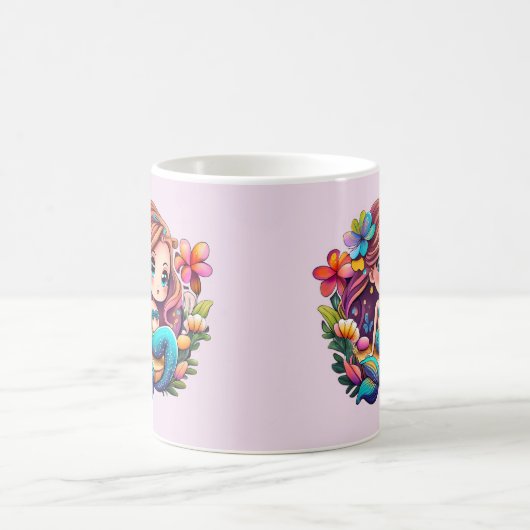 Kawaii Mermaid Kaffeetasse (Mittel)