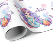 Kawaii Mermaid Party Geschenkpapier (Rolleneckpunkt)