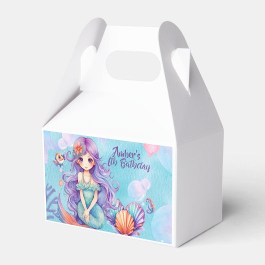 Kawaii Mermaid Party Geschenkschachtel (Vorderseite)