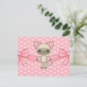 Kawaii Miezekatze-Postkarte Postkarte (Stehend Vorderseite)