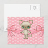 Kawaii Miezekatze-Postkarte Postkarte (Vorne/Hinten)