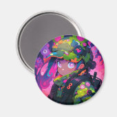 Kawaii Military Hunter Camouflage Herz-Augen-Anime Magnet (Vorderseite/Rückseite)