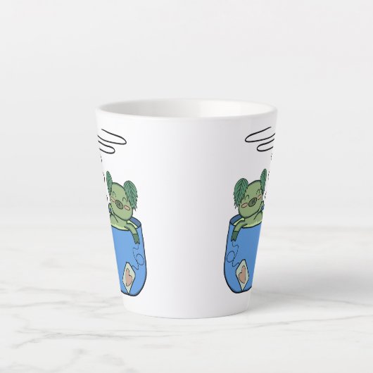 Kawaii Mint Pig Tasse (Vorderseite)