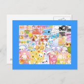 Kawaii Mix Postkarte (Vorne/Hinten)