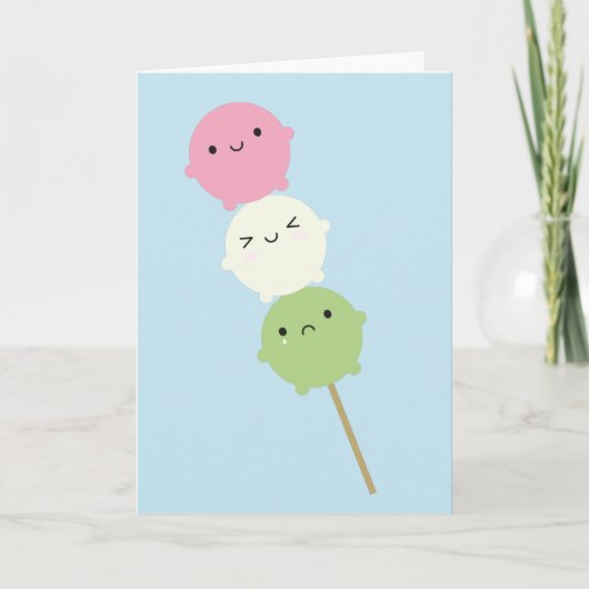 Kawaii Mochi Dango Karte (Vorderseite)