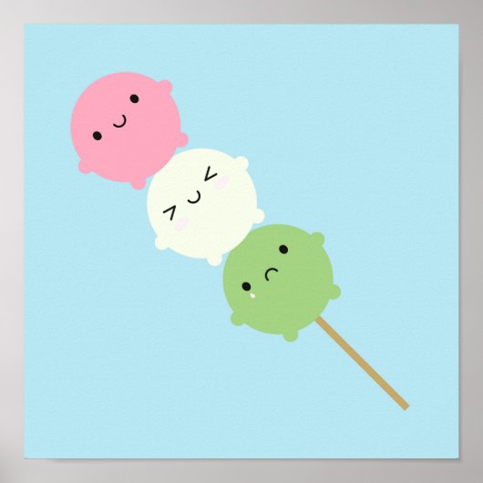 Kawaii Mochi Dango Poster (Vorne)