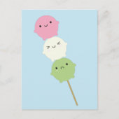 Kawaii Mochi Dango Postkarte (Vorderseite)