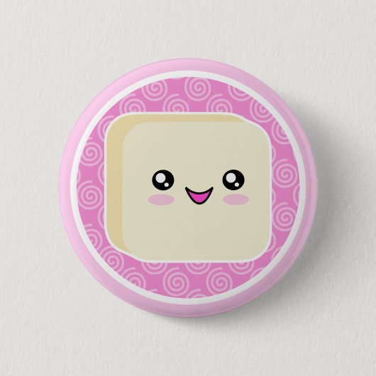 Kawaii Mochi Kuchen-Knopf-Abzeichen Button (Vorderseite)