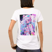 Kawaii Moe Pastel Space Astronaut Anime Girl T-Shirt (Rückseite)