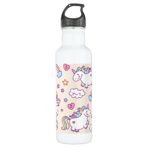 Kawaii molliges Fliegen-Einhorn-Regenbogenmuster Trinkflasche